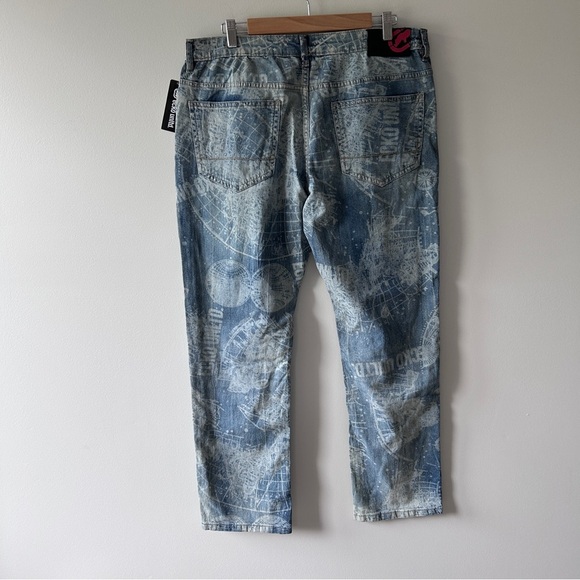 Ecko Unlimited Denim Jeans Men's Size 36 Vintage Wash Retro Y2k streetwear - Picture 5 of 10